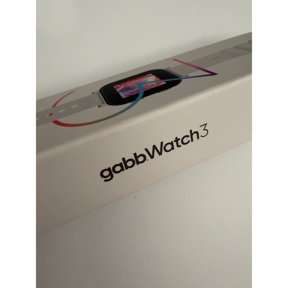 Gabb Watch 3 Kids Smartwatch Silver Paw Print Band GW23 GPS Tracker Messaging